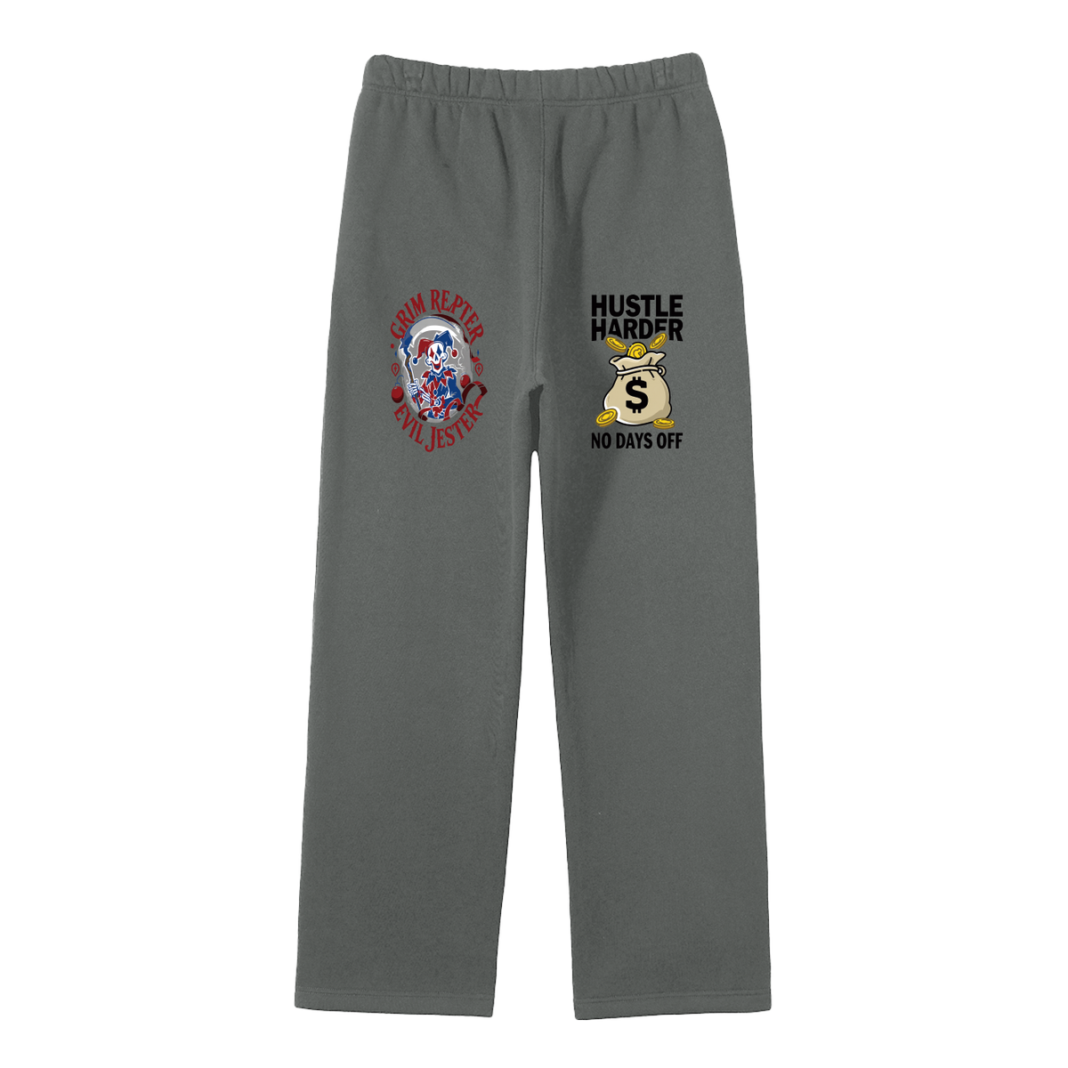 Unisex Solid Color Fleece Straight Leg Pants