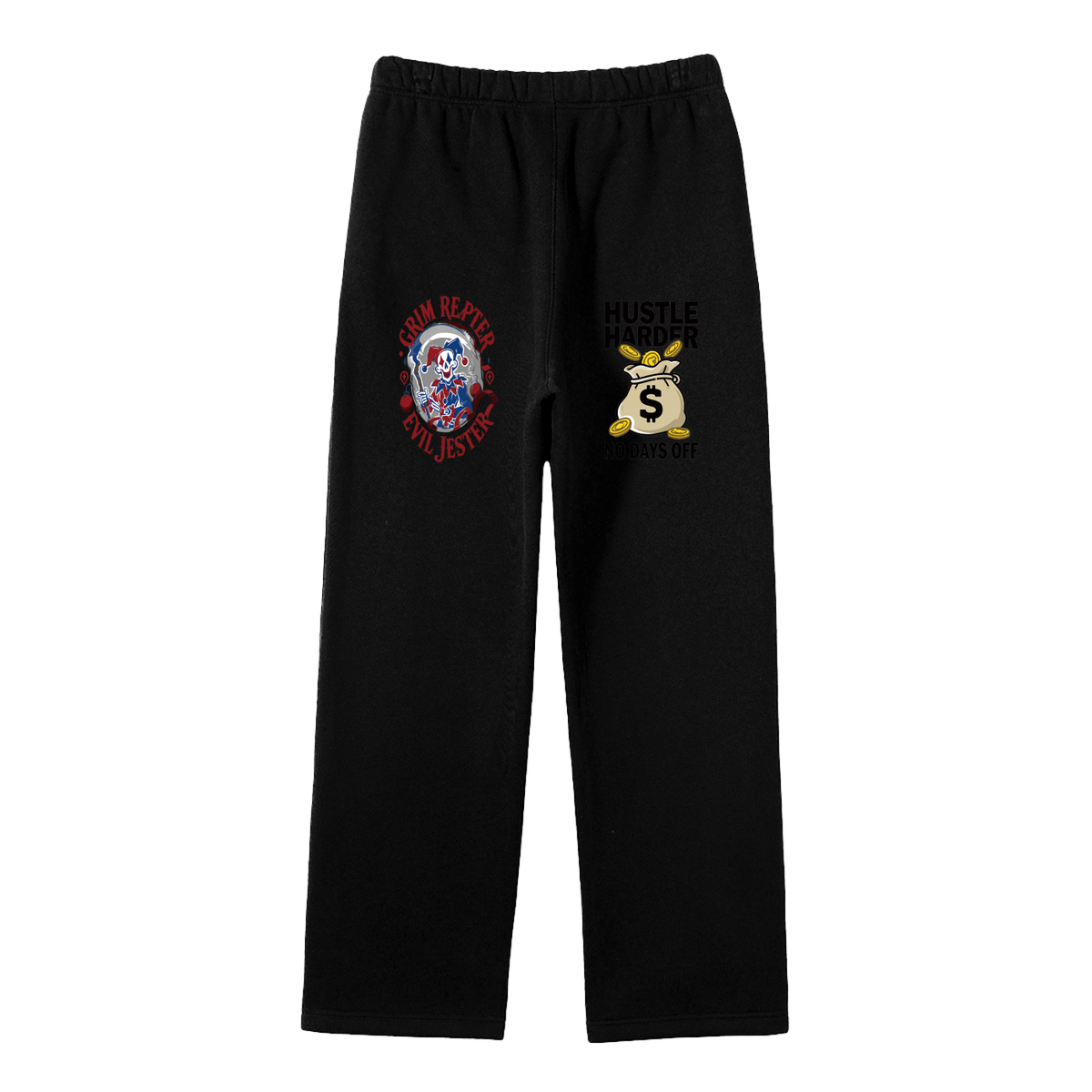 Unisex Solid Color Fleece Straight Leg Pants
