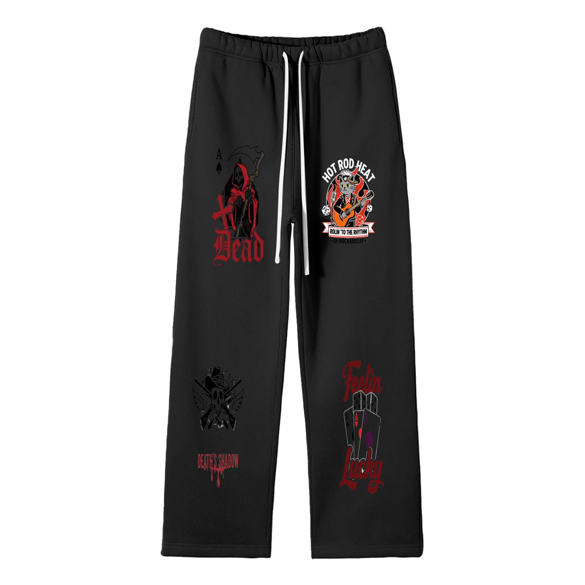 Unisex Solid Color Fleece Straight Leg Pants