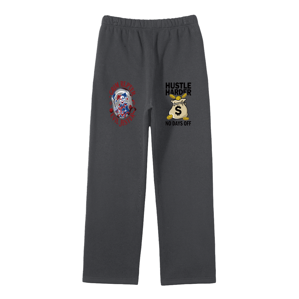 Unisex Solid Color Fleece Straight Leg Pants