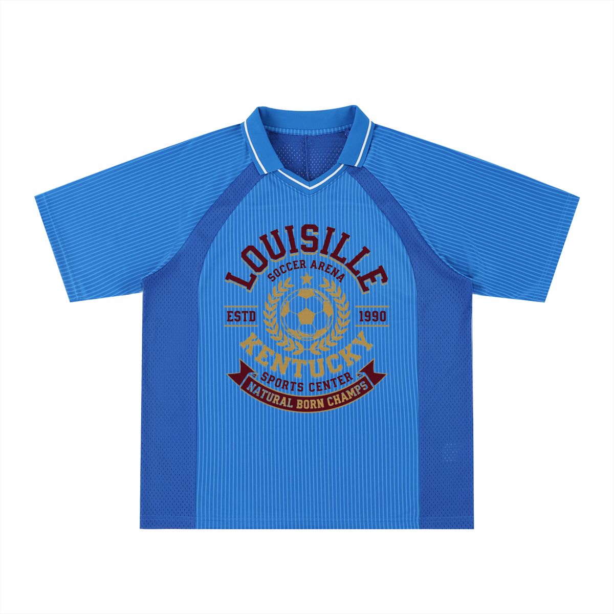 Striped V-Neck Soccer Jersey