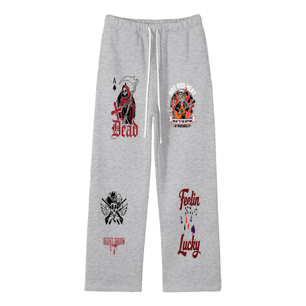 Unisex Solid Color Fleece Straight Leg Pants