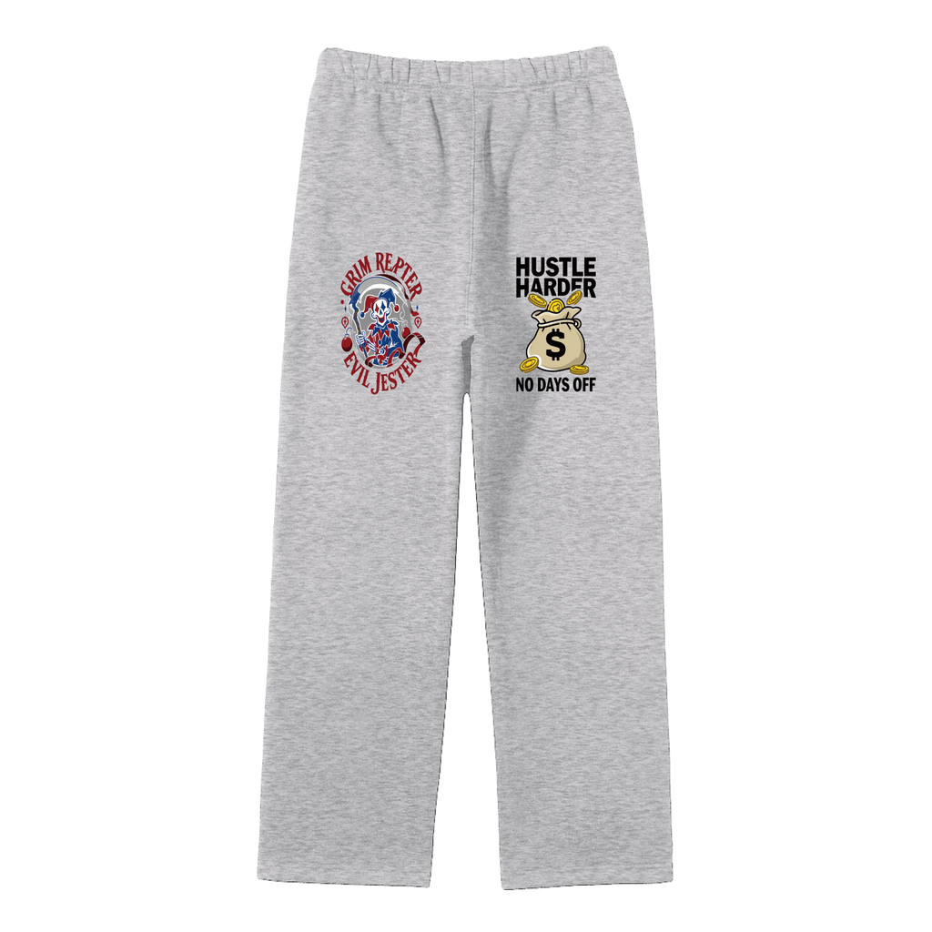 Unisex Solid Color Fleece Straight Leg Pants