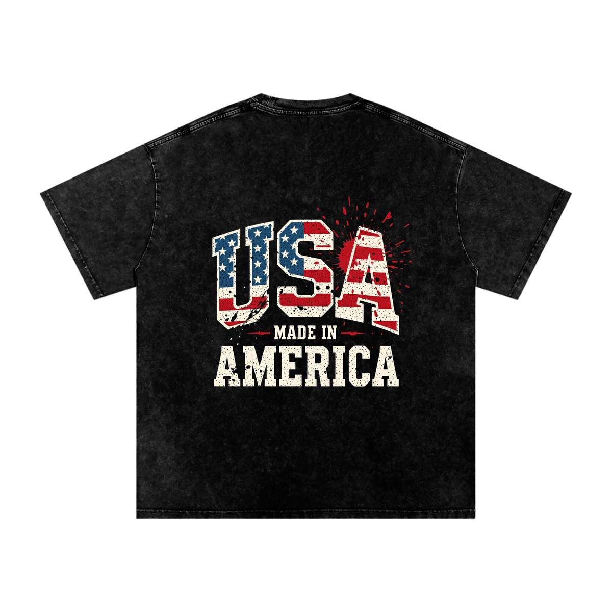 Snow Washed Oversized Cotton T-Shirt