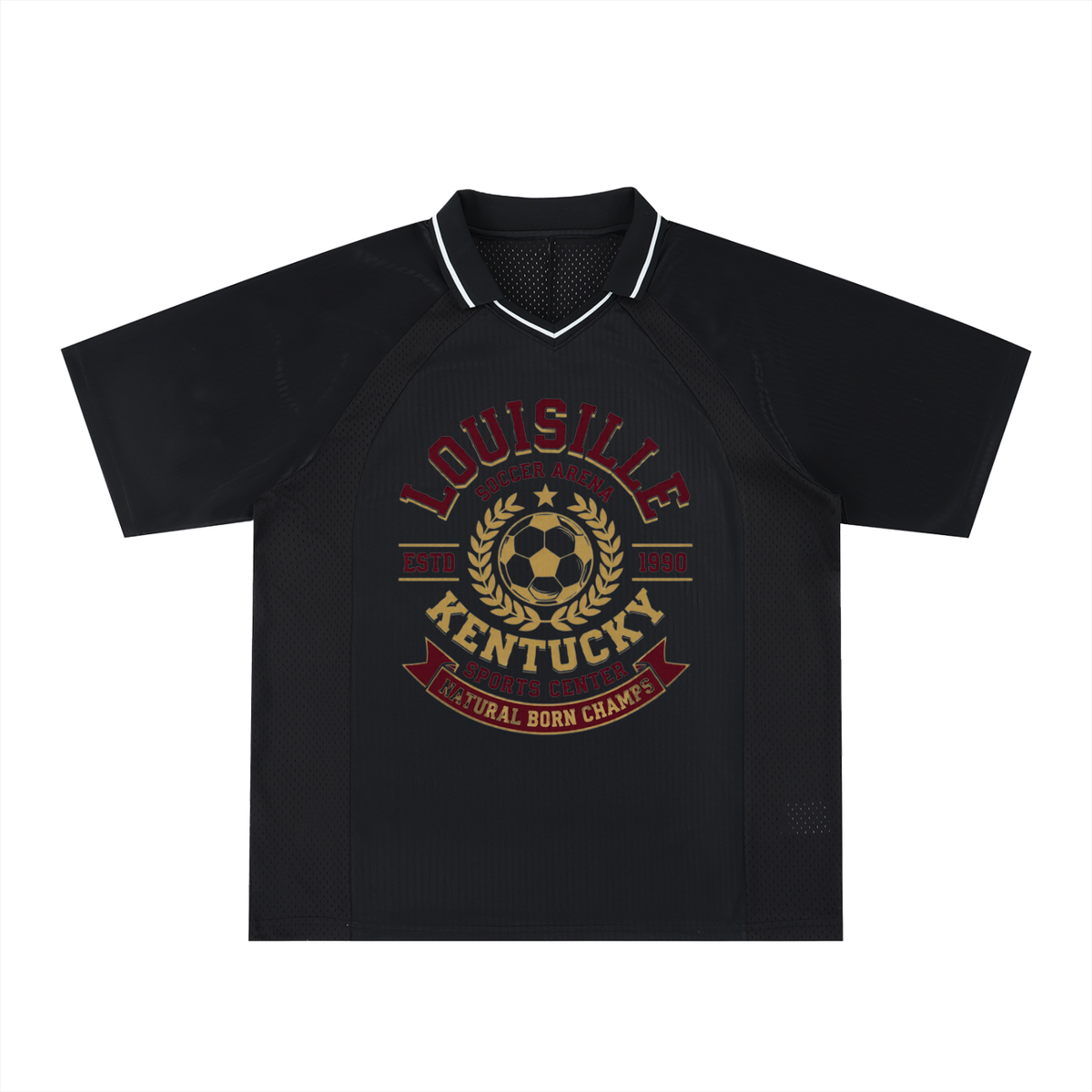 Striped V-Neck Soccer Jersey