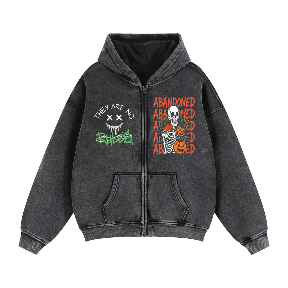 Zip-Through Boxy Fleece Hoodie