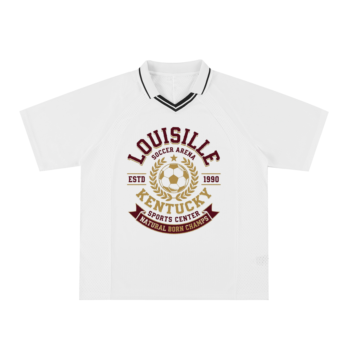 Striped V-Neck Soccer Jersey
