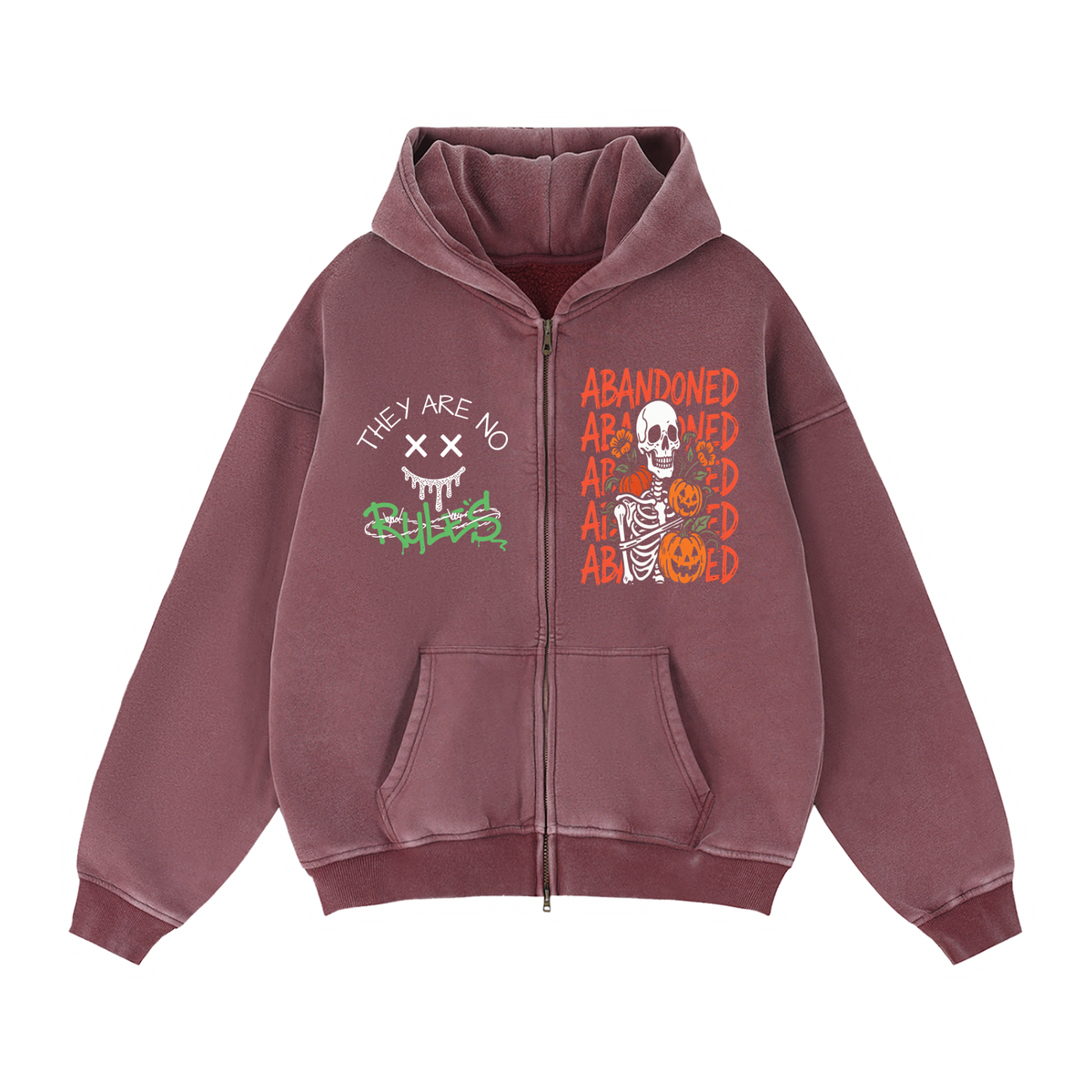 Zip-Through Boxy Fleece Hoodie