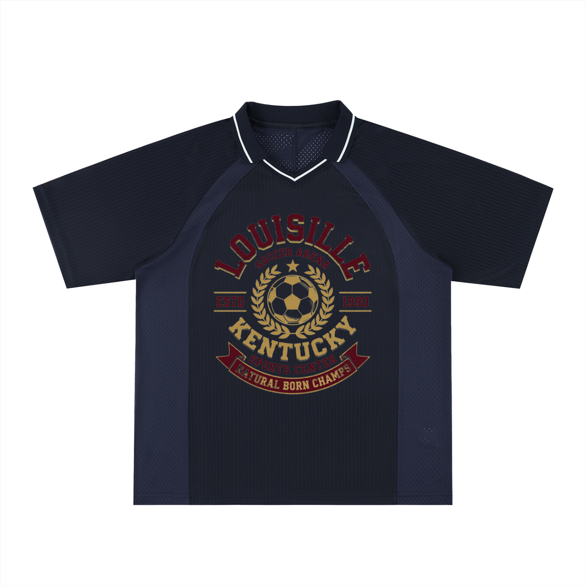 Striped V-Neck Soccer Jersey