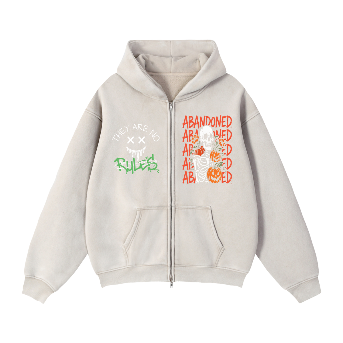Zip-Through Boxy Fleece Hoodie