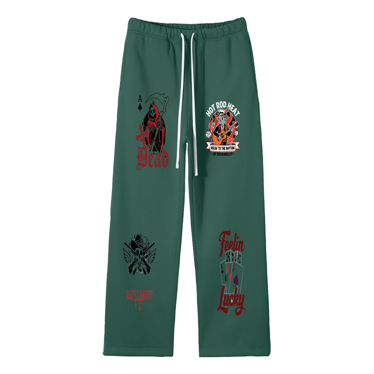 Unisex Solid Color Fleece Straight Leg Pants