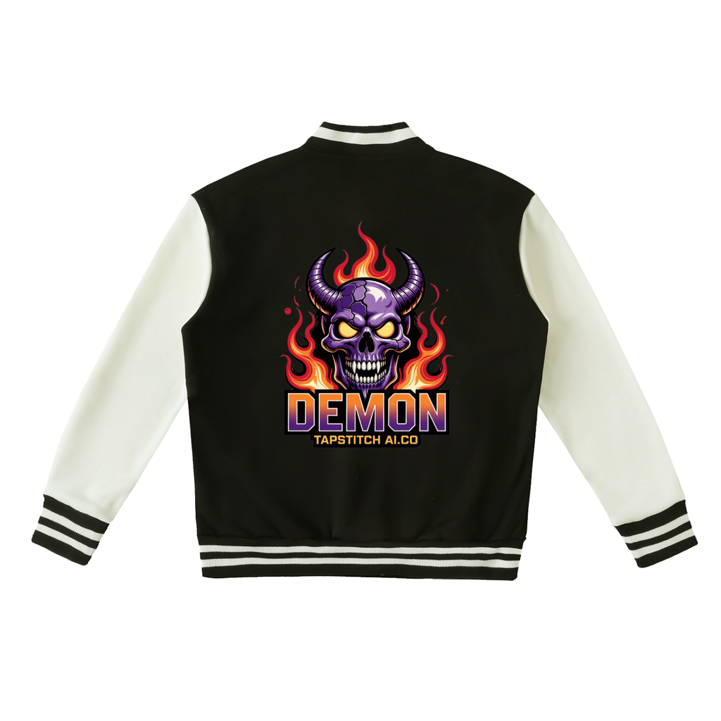 Two-Tone Fleeced Varsity Jacket