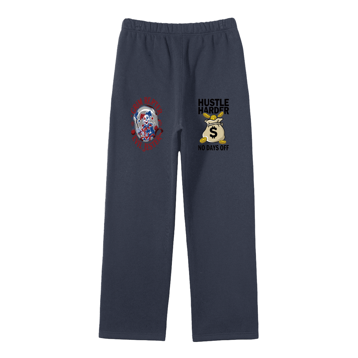 Unisex Solid Color Fleece Straight Leg Pants