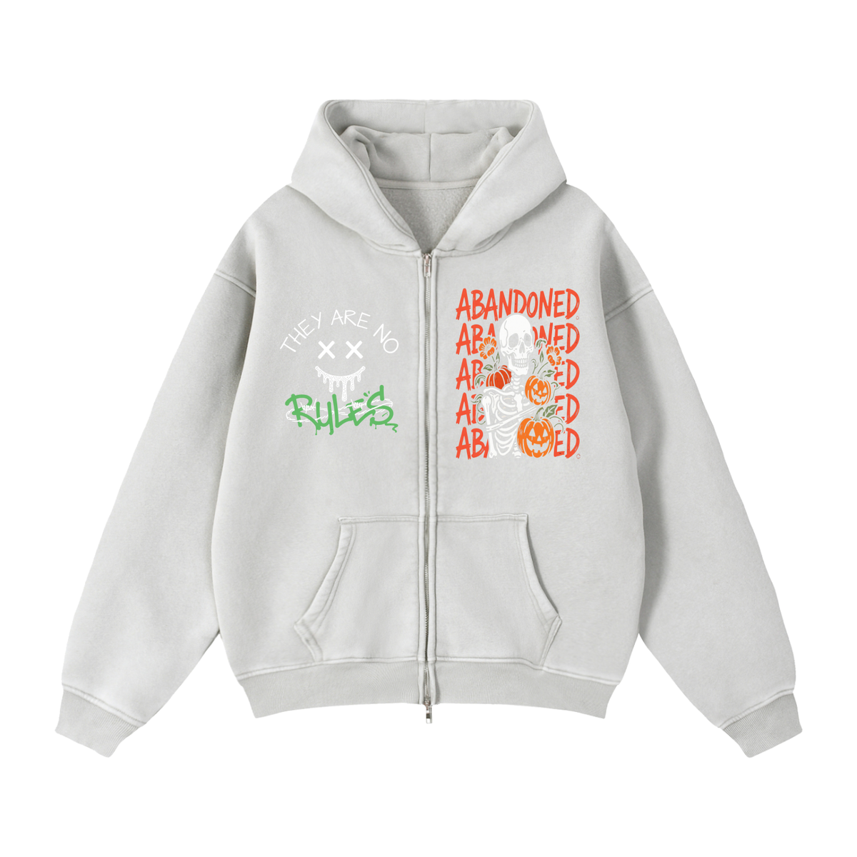 Zip-Through Boxy Fleece Hoodie