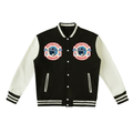 Two-Tone Fleeced Varsity Jacket